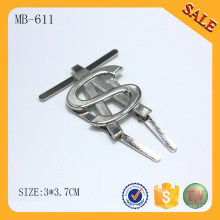 MB611 2016 broche de plata broche etiqueta de metal etiqueta de la marca de fábrica del bolso de la marca de fábrica
